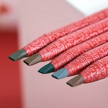 1 ADET Microblading Kaş dövme kalemi Su Geçirmez Kalıcı Makyaj Göz Kaş Kalemi Konumlandırma Dudak Kaş