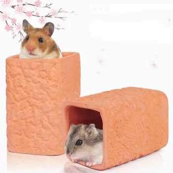 1 Pcnew Pişmiş Pet Hamster Kobay evi Kafes Plastik Sevimli Küçük Pet Yatak Odası Ev Oyuncak casa para Hamster Evi Oynamak için