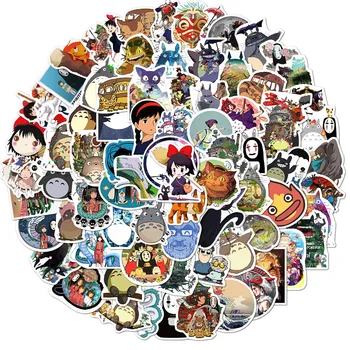 10/50/100 adet/takım Anime Miyazaki Hayao Çıkartmalar Totoro Ruhların Kaçışı Karikatür Çıkartmalar Bagaj Dizüstü Kaykay Etiket