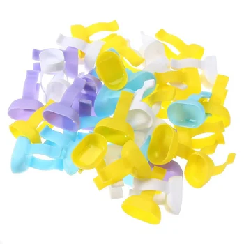 100 adet Kase Fincan Karıştırma Parmak Yüzük Dappen Bulaşık Kullanışlı Bir Araç Diş Hekimliği için (Rastgele Renk)