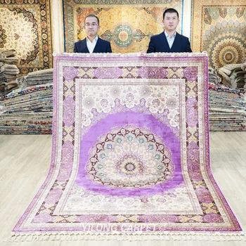 168x244 cm El Düğümlü Türk Halı Purple100 % Ipek El Yapımı Kilim (YL1689A)