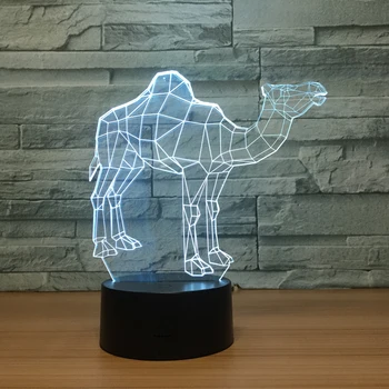 2018 yeni deve 3D gece lambası akıllı ev lambası enerji tasarrufu led ışıkları USB stereo ışık çocuk hediyeler lamba