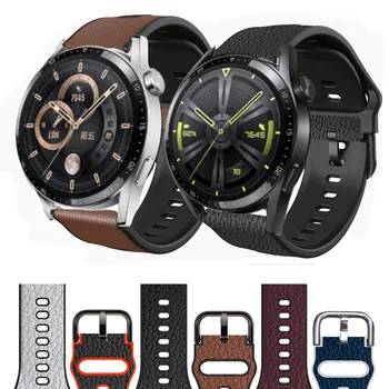 20mm 22mm Silikon Deri Kayış Amazfit Huawei İzle GT 3 42mm 46mm Spor Watchband İçin GT Koşucu Bilezik Bileklik