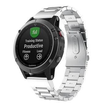 22mm Hızlı Bırakma Bileklik Garmin Fenix 6 5 5 artı akıllı saat Kolay Fit Paslanmaz çelik Watchband Kayışı