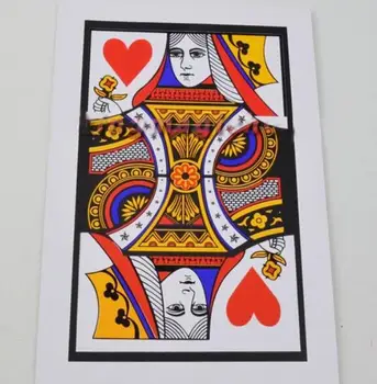 3 adet / grup Otomatik Üç Kart Monte (Q, K)(28*42.5 cm) sihirli Hileler Sahne Yakın Magia Kart Magie Illusion Hile Sahne Magica