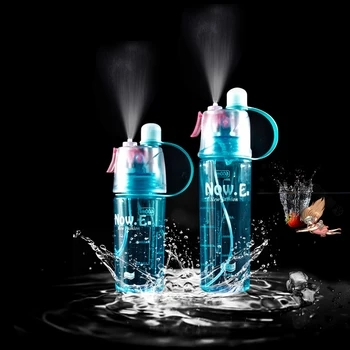 400 ML / 600 ML içme suyu şişesi Shaker Sprey Spor Su Şişesi Açık Spor Taşınabilir Şişeler Bisiklet Bisiklet