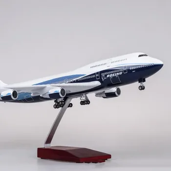 47CM Uçak Boeing 747 Uçak Uçak Uluslararası Havayolu Modeli 1/150 Ölçekli Hafif Tekerlekli Diecast Koleksiyonları Erkek Hediye