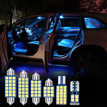 9 adet Oto LED Ampuller Araba iç aydınlatma Kiti Skoda Kodiaq 2017 için 2018 2019 2020 Dome Okuma İşıkları makyaj masası aynası Gövde Lambaları