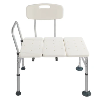 ABD Depo FCH Tıbbi banyo emniyet duşu Küvet Alüminyum Alaşımlı banyo sandalyesi Transfer Tezgahı Geniş Koltuklu Beyaz Stokta