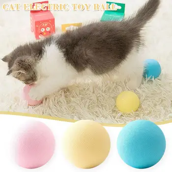 Akıllı Kedi Oyuncak Kedi Eğitim İnteraktif Oyuncak Top Catnip Topu Evcil hayvan oyun topu Elektrikli Kedi Yavru Oyuncak Kitty Pet Gıcırtılı Malzemeleri
