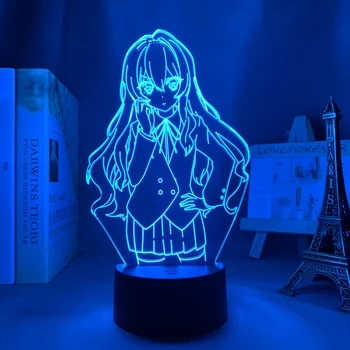 Anime led ışık Toradora Taiga Aisaka Çocuklar için yatak odası dekoru Gece Lambası Doğum Günü Hediyesi Manga KAPLAN X EJDERHA ofis konferans odası masası 3d Lamba