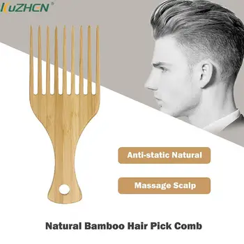 Anti-statik Doğal Bambu / Plastik Saç Çekme Tarak Derisi Masaj Uzun Diş Dolaşık Açıcı Tarak Afro Saç Kaldırma Şekillendirici Aksesuarları