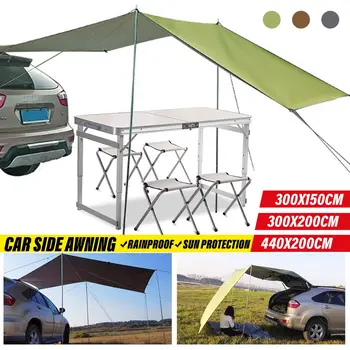 Araba Barınak Gölge Kamp Yan Araba Çatı Üst Çadır Tente Su Geçirmez UV Taşınabilir Kamp Çadırı Otomobil Çatı Yağmur Gölgelik