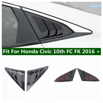 Araba Styling Arka Pencere Panjur Panjur Yan Havalandırma Kapağı Trim 2 ADET İçin Fit Honda Civic 10th FC FK 2016-2020 Dış Aksesuarlar
