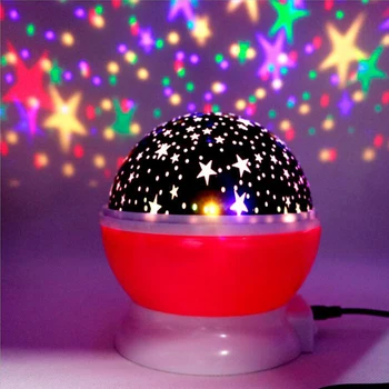 Ay Lambası Yıldız Yıldızlı Gökyüzü LED gece ışık projektör Ay Yenilik Masa Gece lamba pili USB Gece Lambası Çocuklar için