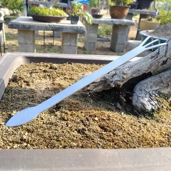 Bahçe Toprak Tırmık Büyük 3-Prong Gevşetin Toprak Tırmık Bonsai Ağacı Cımbız Paslanmaz Çelik Toprak Gevşetin Tırmık