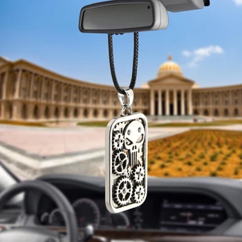 Bemost Araba Kolye Dişli Kafatası kart Asılı Oto iç Dikiz Aynası Dekorasyon Dangle Trim Otomobil Aksesuarları Styling hediyeler