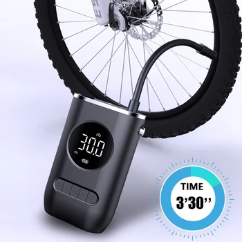 Bisiklet lastik pompası Taşınabilir Acil bisiklet lastiği hava kompresörü Şarj Edilebilir Dijital Motosiklet Topu Şişirme Şişirme
