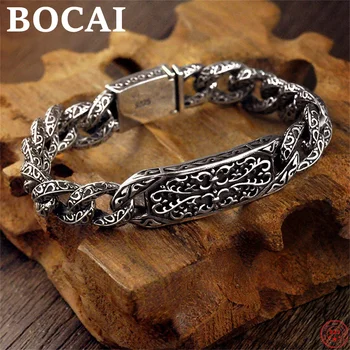 BOCAI S925 Ayar Gümüş Charm Bilezikler Ebedi Asma Şans Totem Bileklik Saf Argentum moda takı Hediye Kadınlar ve Erkekler için