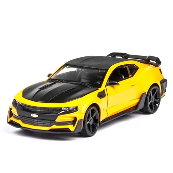 Diecast 1: 24 Chevrolet Camaro için Oyuncak Araba Alaşım Spor Araba Modeli Çocuk Oyuncak Erkek Arabalar makine oyuncak