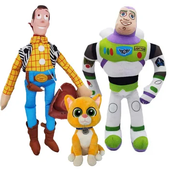 Disney Pixar Buzz Lightyear Sox Kedi Hayvan Dolması peluş oyuncaklar Buzz Lightyear Woody Tracy Bebek Sevimli Mekanik Köpek peluş oyuncaklar