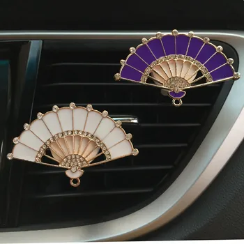 Elmas Fan Parfüm Dekorasyon Araba Hava Çıkış Klip Hava Spreyi Araba İç araba koku YAYICI Araba Aksesuarları Pembe Araba