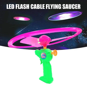 Eğlenceli Dönen Uçan Oyuncak led ışık İşleme Flaş Uçan Oyuncak Çocuklar için Açık Oyun NSV