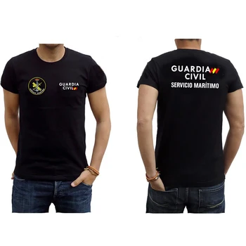 Guardia Civil Servicio Marítimo. Ispanya Sivil Muhafız Amblemi T Shirt. Kısa Kollu %100 % Pamuk Rahat T-Shirt Gevşek Üst Boyutu S-3XL