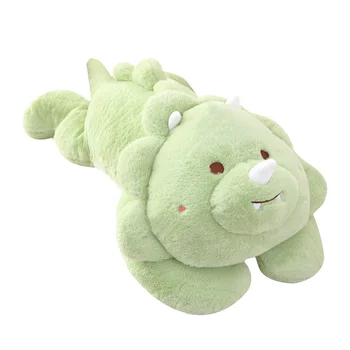 Güzel Dev Dinozor peluş oyuncak Yumuşak Dolması Karikatür Hayvan Yeşil Ejderha Bebek Kız Arkadaşı uyku yastığı çocuklar için doğum günü hediyesi