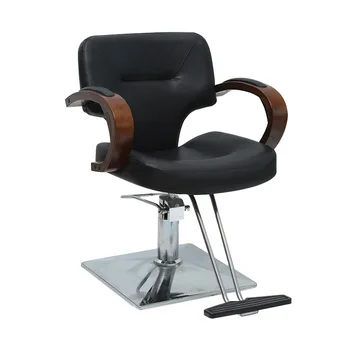 Hidrolik Retro Kaldırılabilir Berber Silla deri sandalye Kuaförlük Kesme Ticari Salon Mobilya Sandalyeler Saç Stilisti