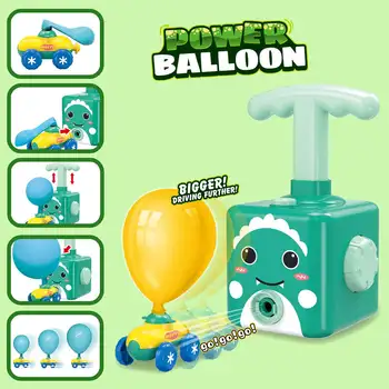 Iki-in-one Yeni Güç Balon Araba Oyuncak Atalet Güç Balon launcher Eğitim Bilim Deney Bulmaca Eğlenceli Oyuncaklar Çocuklar için