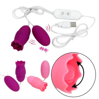 IKOKY Oral Klitoris Stimülatörü G-spot 11 Modu USB Seks Oyuncakları Erotik Vibratör Kadın Mastürbasyon Dil Vibratörler