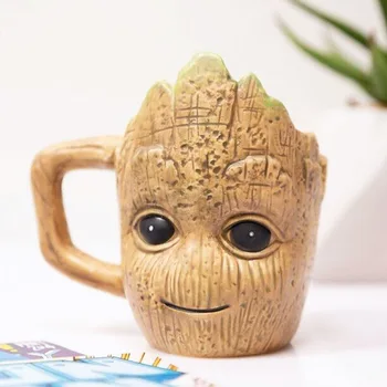 Kahve Fincanı Yaratıcı 3D Reçine Ağacı Adam Fincan Otel Kupa Groot Fincan Paslanmaz Çelik Sevimli Kahvaltı sütlü içecek Bardak Bardak Restoran