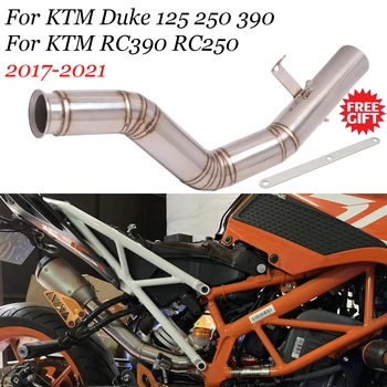 KTM Duke 125 250 390 için KTM RC390 RC250 2017-2021 Motosiklet Egzoz Sistemi Kaçış Modifiye 51MM Yüksek pozisyon Orta Bağlantı Borusu