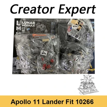LED 11 Ay Lander Uzay İstasyonu Modeli Şehir Uzay Keşif Tuğla oyuncak inşaat blokları çocuk Hediyeleri İçin
