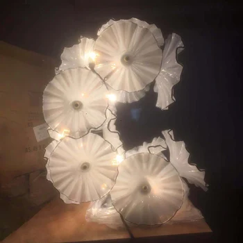 Lüks Beyaz masa lambası Yaratıcı Murano Cam Başucu Lambası iç mekan aydınlatması LED Masa yatak odası için lamba Ev Otel