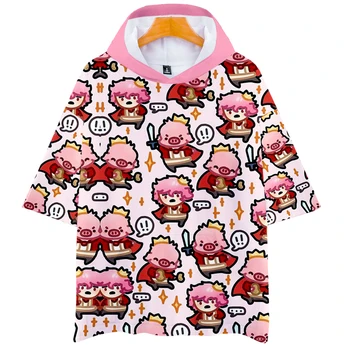 Merch Technoblade Kapşonlu T Shirt 3D Baskı Kapşonlu Kısa Kollu T Shirt Moda T Shirt Kawaii Anime Desen Elbise Kazak Tops
