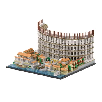 MOC Amfitiyatro Flavium Colosseum Yapı Taşları Roma Mimarisi Uyumlu 21058 Kule Parthenons Saray Tuğla Oyuncaklar Hediye