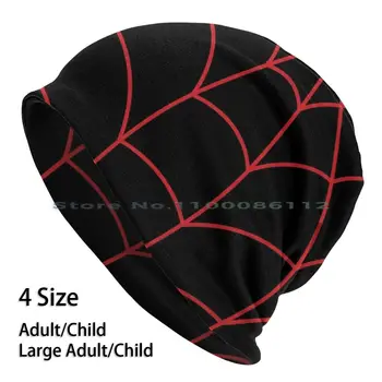 Morales Örümcek Kasketleri Örgü Şapka İçine Örümcek Ayet Miles Morales Spidey Siyah Siyah Peter B Parker 19 Maskeleri Süper Kahraman Kırmızı