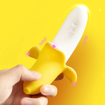 Muz şeklinde Klitoral Vibratör g-spot Vajinal Stimülatör Yumuşak Silikon Yapay Penis Kadın Masturbator Sevimli Yetişkin Seks Oyuncak kadın için