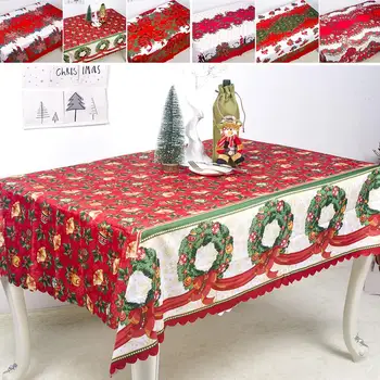 Noel Masa Örtüsü Dikdörtgen Masa Örtüsü Kapak Yemek Odası Parti Dekor 150 * 180 cm Noel Masa Örtüsü Dekor için ev Navid