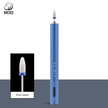 NOQ Taşınabilir Elektrikli Mini Tırnak Matkap Kalem Manikür Makinesi 12000RPM led ışık Pedikür Taşlama Cihazı Tırnak Sanat Araçları