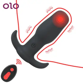 OLO Kablosuz Uzaktan Kumanda Yapay Penis Anal Vibratör prostat masaj aleti 10 Hız Butt Plug Vibratörler Seks oyuncakları Erkekler Kadınlar için Çiftler
