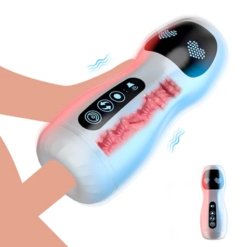 Otomatik emme mastürbasyon kupası erkek oral seks orgazm mastürbasyon cihazı seks oyuncakları gerçekçi vajina yetişkin ürünleri ses