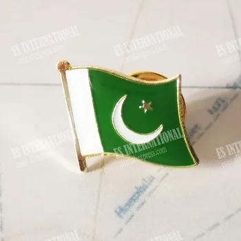 Pakistan Ulusal Bayrak Yaka İğneler Kristal Epoksi Metal Emaye Rozeti Boya Broş Hatıra Takım Kişilik Hatıra Hediyeler