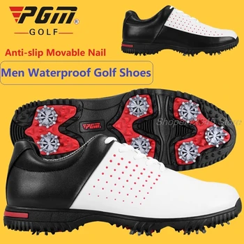 Pgm Spor Erkek Spor Ayakkabı Su Geçirmez golf ayakkabıları Hareketli Tırnak Anti-Skid Sivri Golf Topu Spor Ayakkabı Adam Patent Nefes ayakkabı