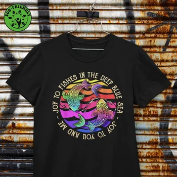 Sevinç Dünya Ve Balıklar Şarkı Sözleri T-Shirt, ÜÇ KÖPEK GECE Bant Tee, klasik Rock 1970 s Gömlek, Hippi T Gömlek