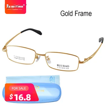Tam Çerçevesiz Gözlük Çerçeve Erkek Kadın Saf Titanyum Gözlük Çerçeveleri Ruı Hao Gözlük Marka Optik Gözlük 9867