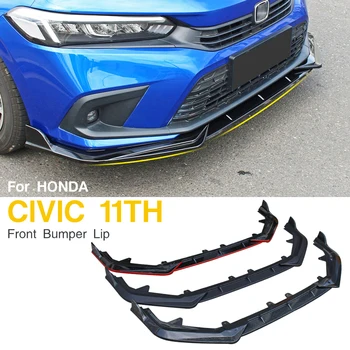 Tampon Honda civic11th 2022 Ön ÖN TAMPON Kürek Gövde Kiti Spoiler Splitter Difüzör Araba Koruma Trim Karbon Fiber Tarzı