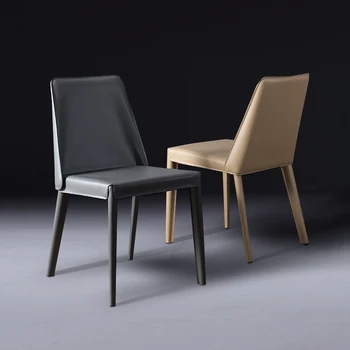 Tasarım Mobil yemek sandalyeleri Deri Ergonomik Orta Yüzyıl Modern Yatak Odası Sandalyeleri Berber Apartamento Sandalye Mobilya LSL26XP